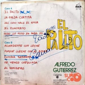 Disco de Vinilo Alfredo Gutiérrez - El Palito Vinyl Record