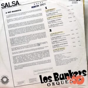 Disco de Vinilo Los Bunker’s - Salsa… A Mi Manera Vinyl Record