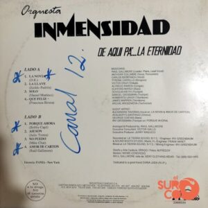 Disco de Vinilo Orquesta Inmensidad - De Aquí A La Eternidad Vinyl Record