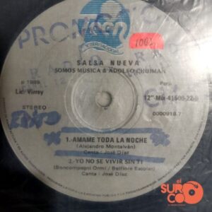 Disco de Vinilo Somos Música Y Adolfo Chuiman - Salsa Nueva Vinyl Record