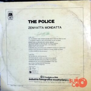 Disco de Vinilo The Police - Zenyatta Mondatta Vinyl Record