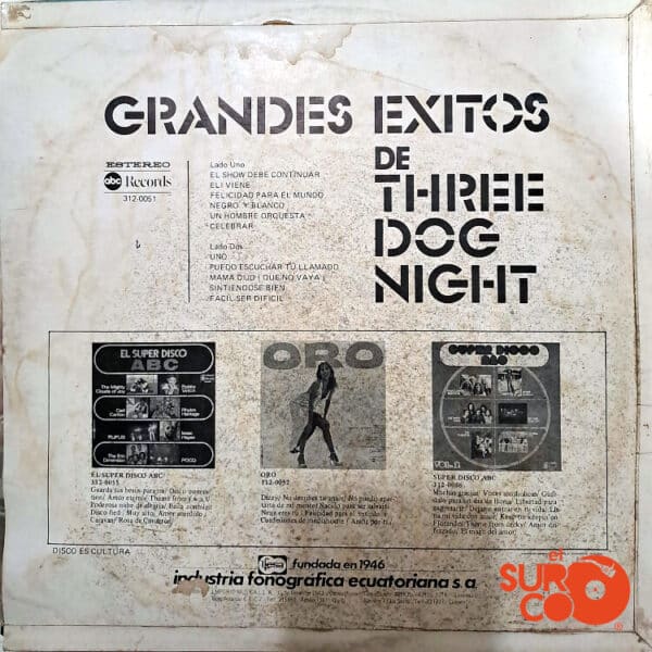 Disco de Vinilo Three Dog Night - Grandes Exitos De Three Dog Night Vinyl Record