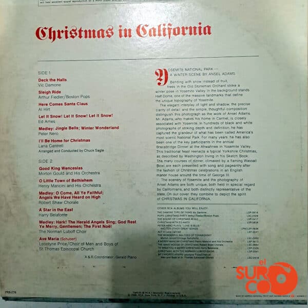 Disco de Vinilo Varios - Christmas In California Vinyl Record