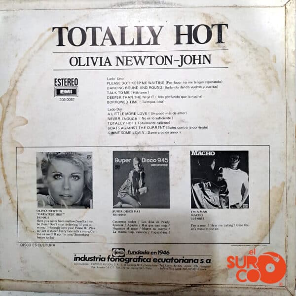 Disco de Vinilo Olivia Newton-John - Totally Hot Vinyl Record