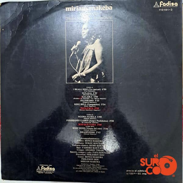 Disco de Vinilo Miriam Makeba - En Directo Vinyl Record