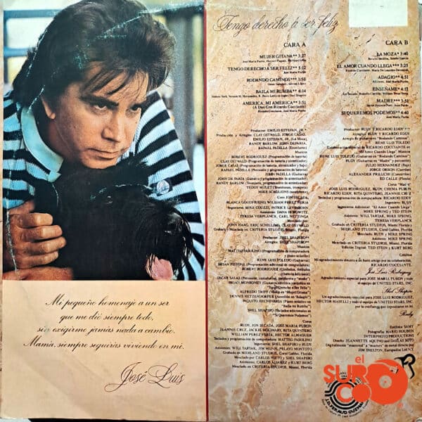 Disco de Vinilo José Luis Rodríguez - Tengo Derecho A Ser Feliz Vinyl Record