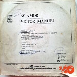 Disco de Vinilo Víctor Manuel - Ay Amor Vinyl Record