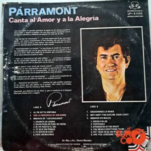 Disco de Vinilo Párramont - Párrammont Canta Al Amor Y A La Alegría Vinyl Record