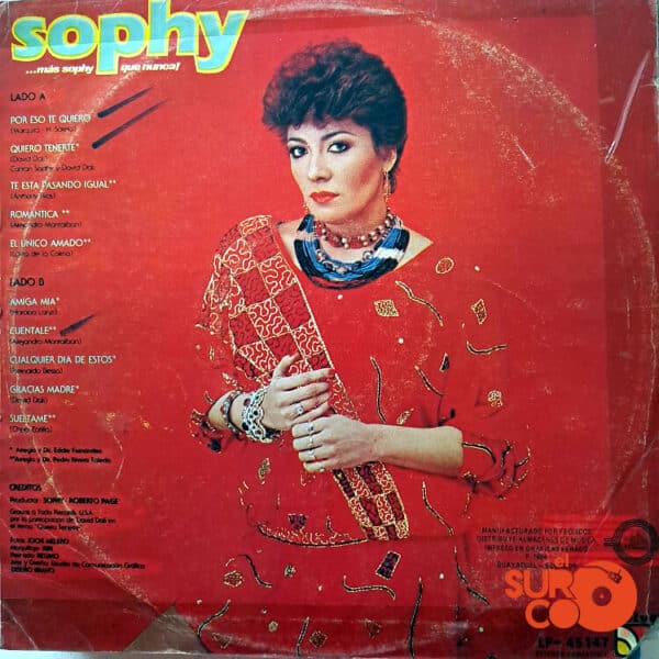 Disco de Vinilo Sophy - Más Sophy Que Nunca! Vinyl Record