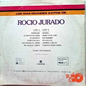 Disco de Vinilo Rocío Jurado - Los Más Grandes Éxitos De Rocío Jurado Vinyl Record