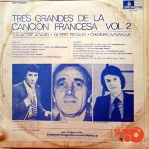Disco de Vinilo Varios - 3 Grandes De La Canción Francesa Vol. 2 Vinyl Record