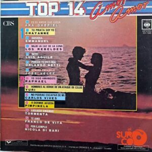 Disco de Vinilo Varios - Top 14 Amor, Amor Vinyl Record