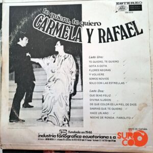 Disco de Vinilo Carmela Y Rafael - Te Quiero, Te Quiero Vinyl Record