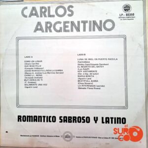 Disco de Vinilo Carlos Argentino - Romántico, Sabroso Y Latino Vinyl Record