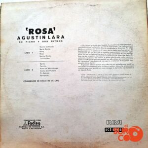 Disco de Vinilo Agustín Lara - Rosa Vinyl Record