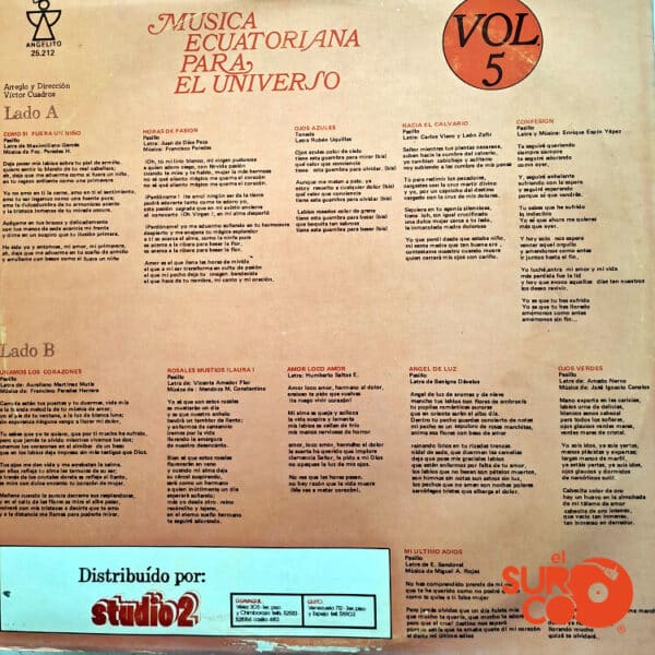 Disco de Vinilo Varios - Música Ecuatoriana Para El Universo Vol. 5 Vinyl Record