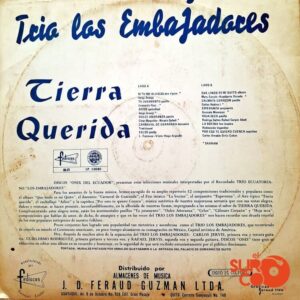 Disco de Vinilo Trío Los Embajadores - Tierra Querida Vinyl Record