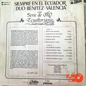 Disco de Vinilo Dúo Benítez Y Valencia - Siempre En El Ecuador Vinyl Record