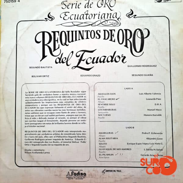 Disco de Vinilo Varios - Requintos De Oro Del Ecuador Vinyl Record