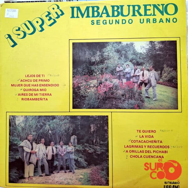 Disco de Vinilo Segundo Urbano L. - Súper Imbabureño Vinyl Record