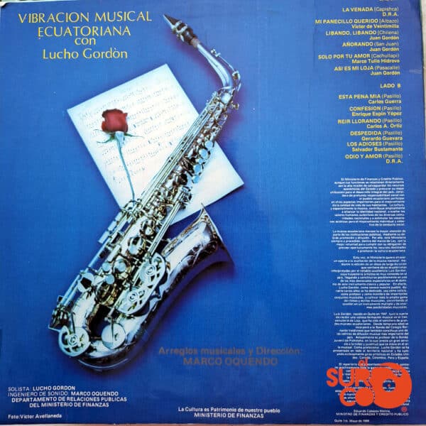 Disco de Vinilo Lucho Gordón - Vibración Musical Ecuatoriana Con Lucho Gordón Vinyl Record