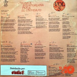 Disco de Vinilo Varios - Música Ecuatoriana Para El Universo Vol. 5 Vinyl Record