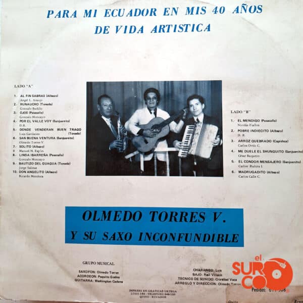 Disco de Vinilo Olmedo Torres - Disco De Oro Para Mi Ecuador Vinyl Record