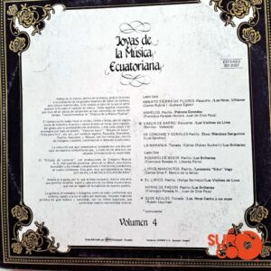 Disco de Vinilo Varios - Joyas De La Música Ecuatoriana Vol. 4 Vinyl Record