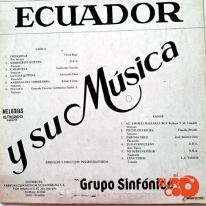 Disco de Vinilo Grupo Sinfónico - Ecuador Y Su Música Vinyl Record
