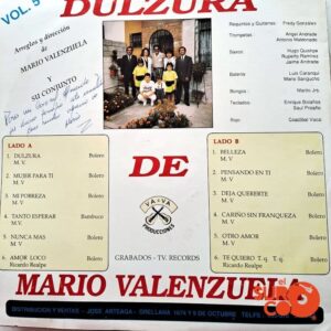 Disco de Vinilo Mario Valenzuela - Dulzura Vinyl Record