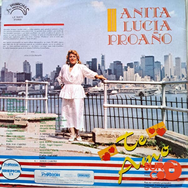 Disco de Vinilo Anita Lucía Proaño - Te Amo Vinyl Record