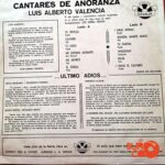 Disco de Vinilo Luis Alberto Valencia - Cantares De Añoranza Vinyl Record