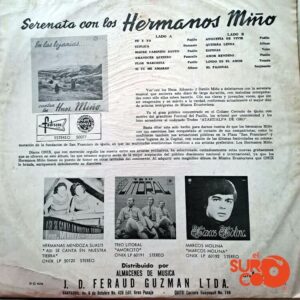 Disco de Vinilo Hermanos Miño Naranjo - Serenata Con Los Hermanos Miño Naranjo Vinyl Record