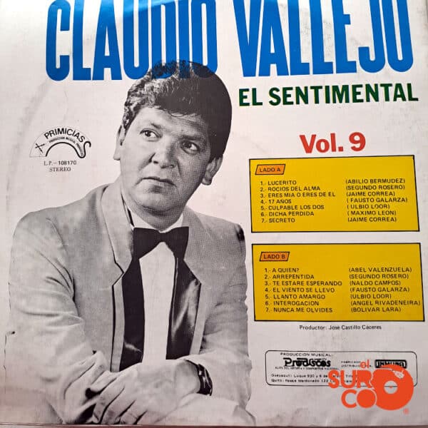 Disco de Vinilo Claudio Vallejo - Definitivamente El Mejor Vinyl Record