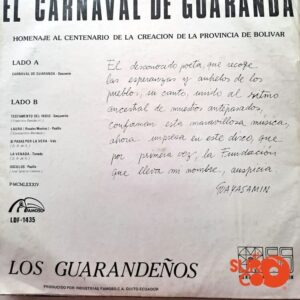 Disco de Vinilo Los Guarandeños - El Carnaval De Guaranda Vinyl Record