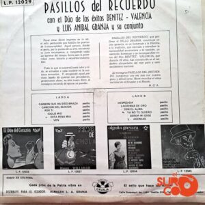 Disco de Vinilo Dúo Benítez Y Valencia - Pasillos Del Recuerdo Vinyl Record
