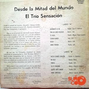 Disco de Vinilo El Trío Sensación - Desde La Mitad Del Mundo Vinyl Record