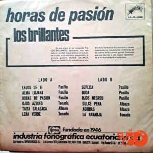 Disco de Vinilo Los Brillantes - Horas De Pasión Vinyl Record