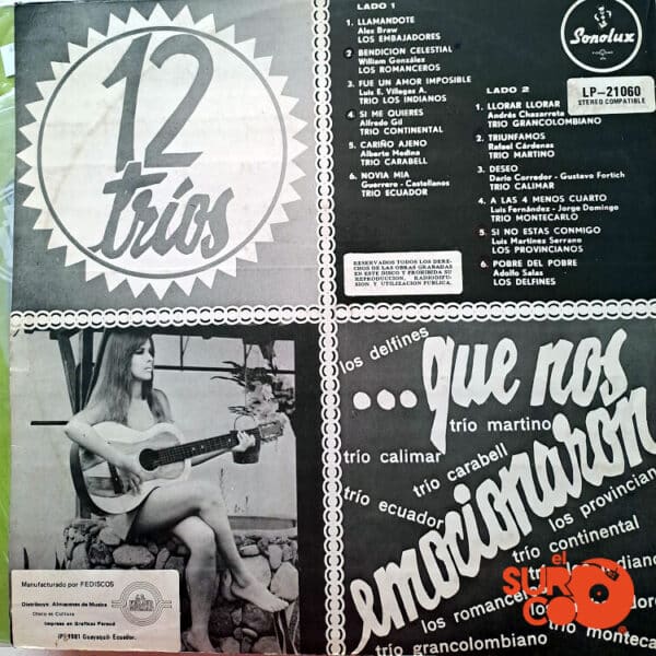 Disco de Vinilo Varios - 12 Tríos Que Nos Emocionaron Vinyl Record