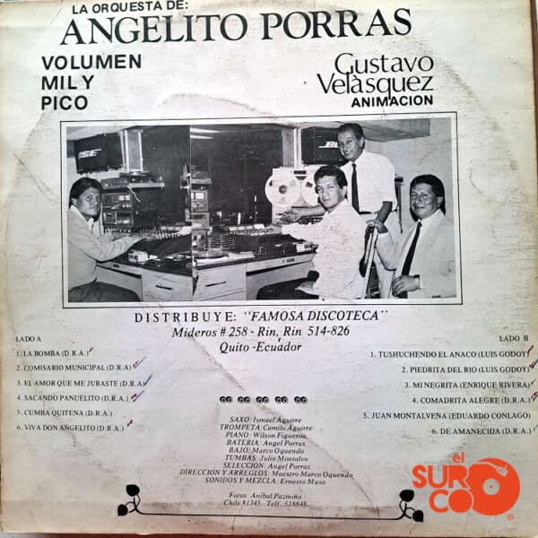 Disco de Vinilo Angelito Porras - Homenaje A Angelito Porras Volumen Mil Y Pico Vinyl Record