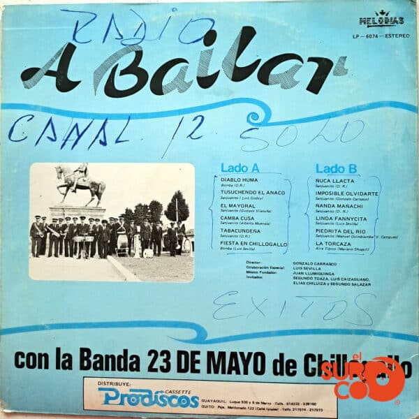 Disco de Vinilo Banda 23 De Mayo De Chillogallo - A Bailar Vinyl Record