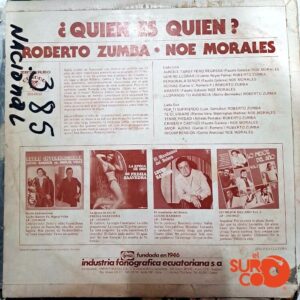 Disco de Vinilo Roberto Zumba - ¿Quién Es Quién? Vinyl Record