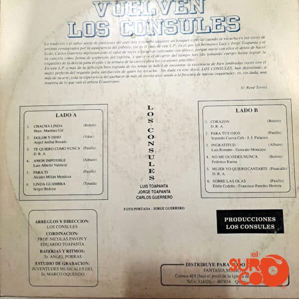 Disco de Vinilo Los Cónsules - Vuelven Los Cónsules Vinyl Record