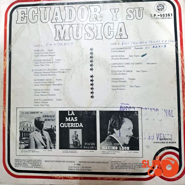 Disco de Vinilo Olmedo Torres - Ecuador Y Su Música Vinyl Record