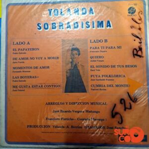 Disco de Vinilo Yolanda - Sobradísima Vinyl Record