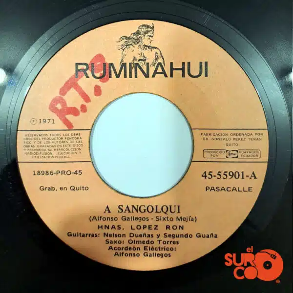 Disco de Vinilo Hermanas López Ron - A Sangolquí / Penuria Vinyl Record