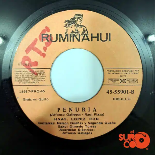 Disco de Vinilo Hermanas López Ron - A Sangolquí / Penuria Vinyl Record