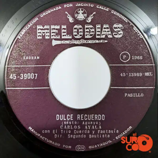Disco de Vinilo Carlos Ayala - El Arbolito / Dulce Recuerdo Vinyl Record