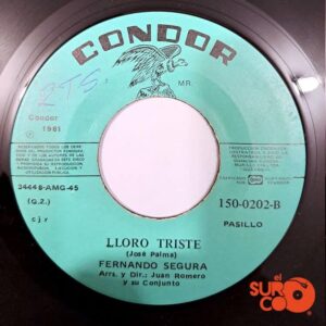 Disco de Vinilo Fernando Segura - La Cartita Del Adios / Lloro Triste Vinyl Record