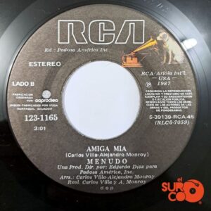 Disco de Vinilo Menudo - Salta La Valla / Amiga Mía Vinyl Record